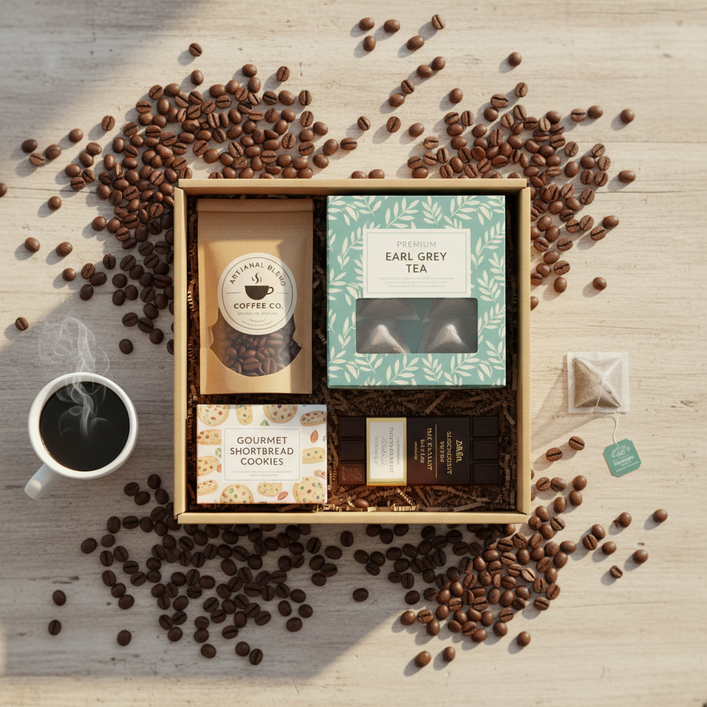Coffe and tea gift baskets international delivery overseas