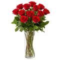 Twelve Red Roses Bouquet fresh flower arrangement