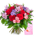 Tender Roses & Chocolate Gift Set fresh flower gift for delivery in selected countries
