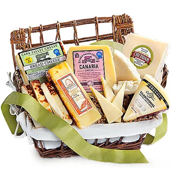 Aged Cheese Tasting Party Box with tea and cheese