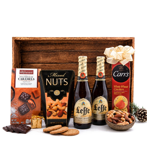 Beer, Chocolate & Savory Snacks Gift gift basket