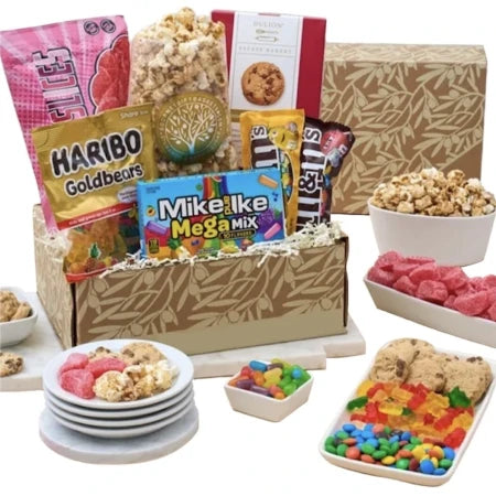 Big Game Day Gift Set with chocolates, cookies and nuts