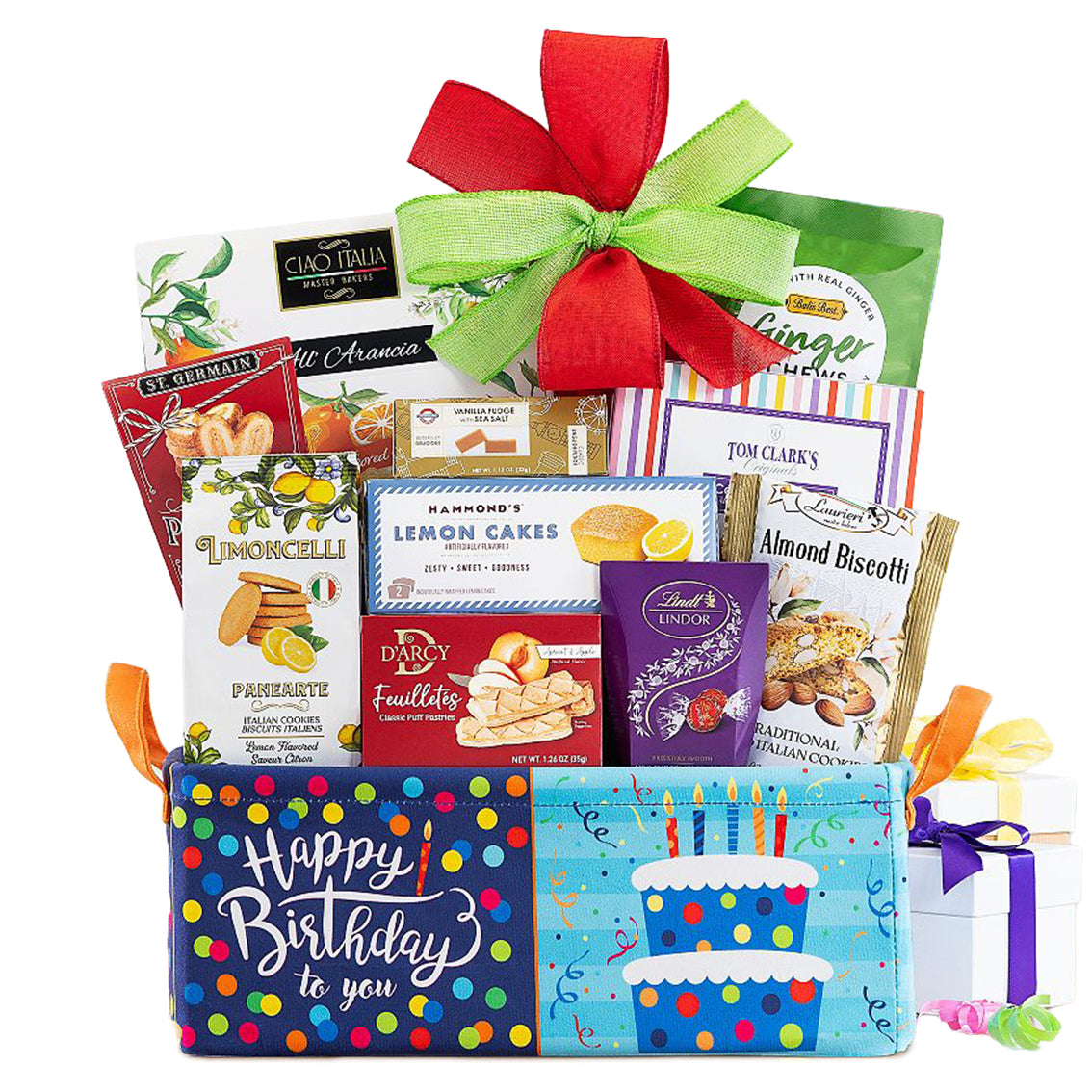 Joyful Birthday Chocolate & Cookies Showcase gift available for delivery in the United States