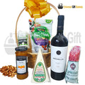 Gourmet Costa Rican wine, cheese, and cold cuts gift basket