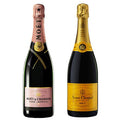 Moët Rosé & Veuve Clicquot Champagne Duo for gift delivery in the United Kingdom