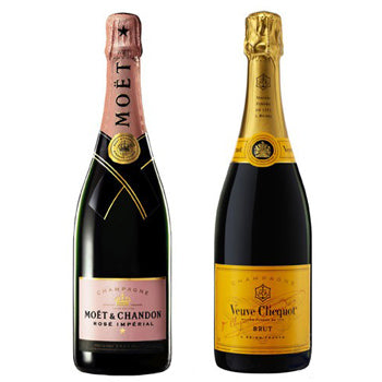 Moët Rosé & Veuve Clicquot Champagne Duo for gift delivery in the United Kingdom