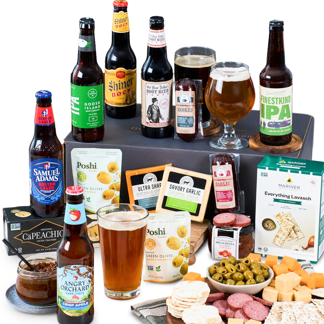 Celebration Beer & Savory Gift Basket gift available for delivery in the United States