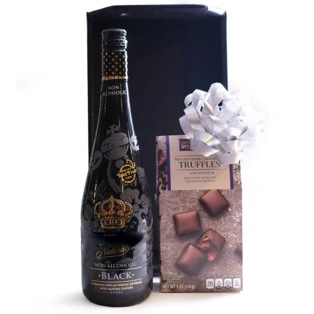 Non-alcoholic cider and chocolate truffles