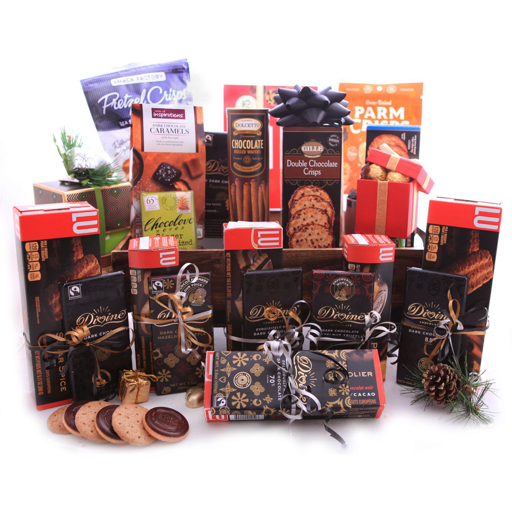 Grand Cookies, Crisps & Chocolate Crate alcohol-free gift for delivery in selected countries