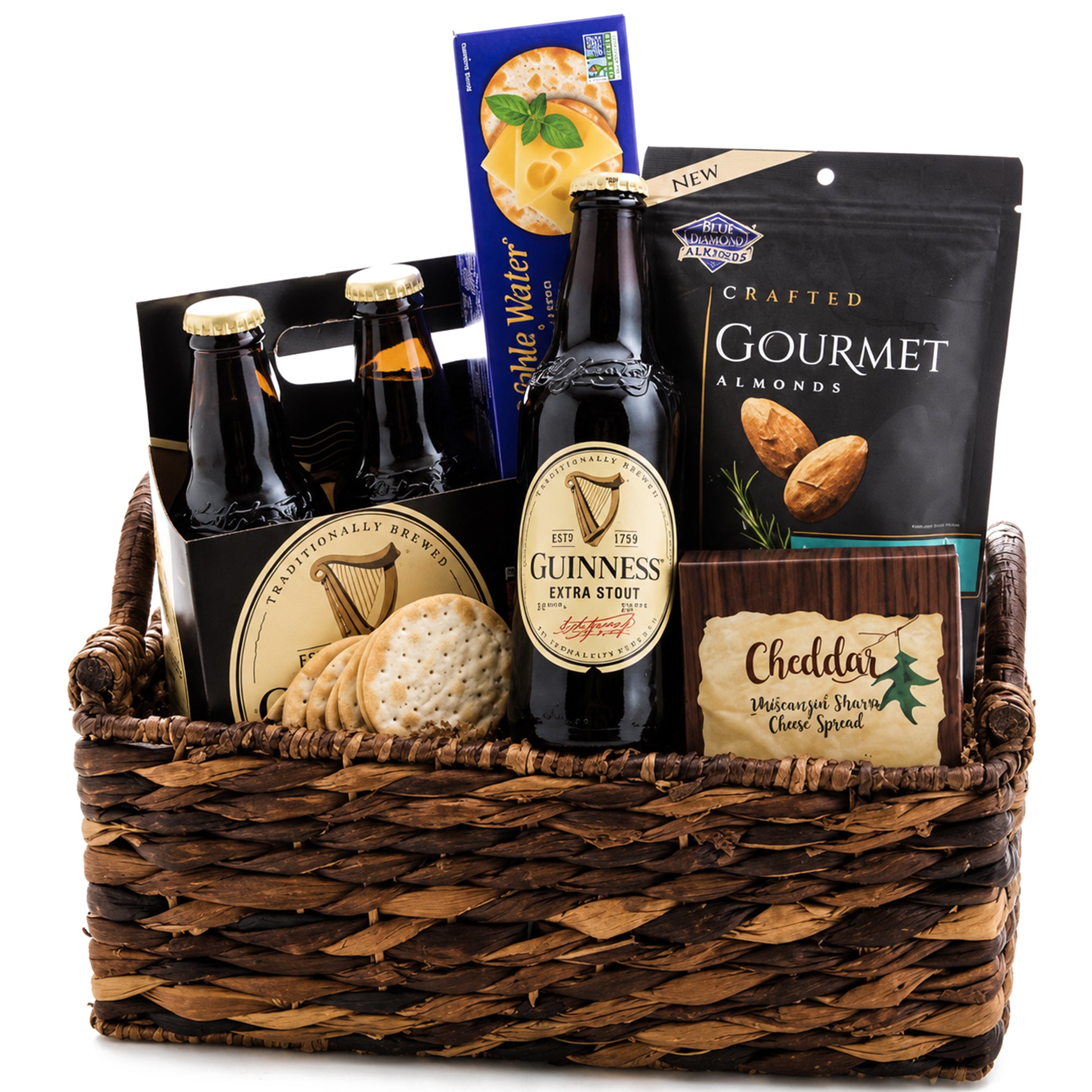 Dark Beer & Savory Snacks Basket gift basket