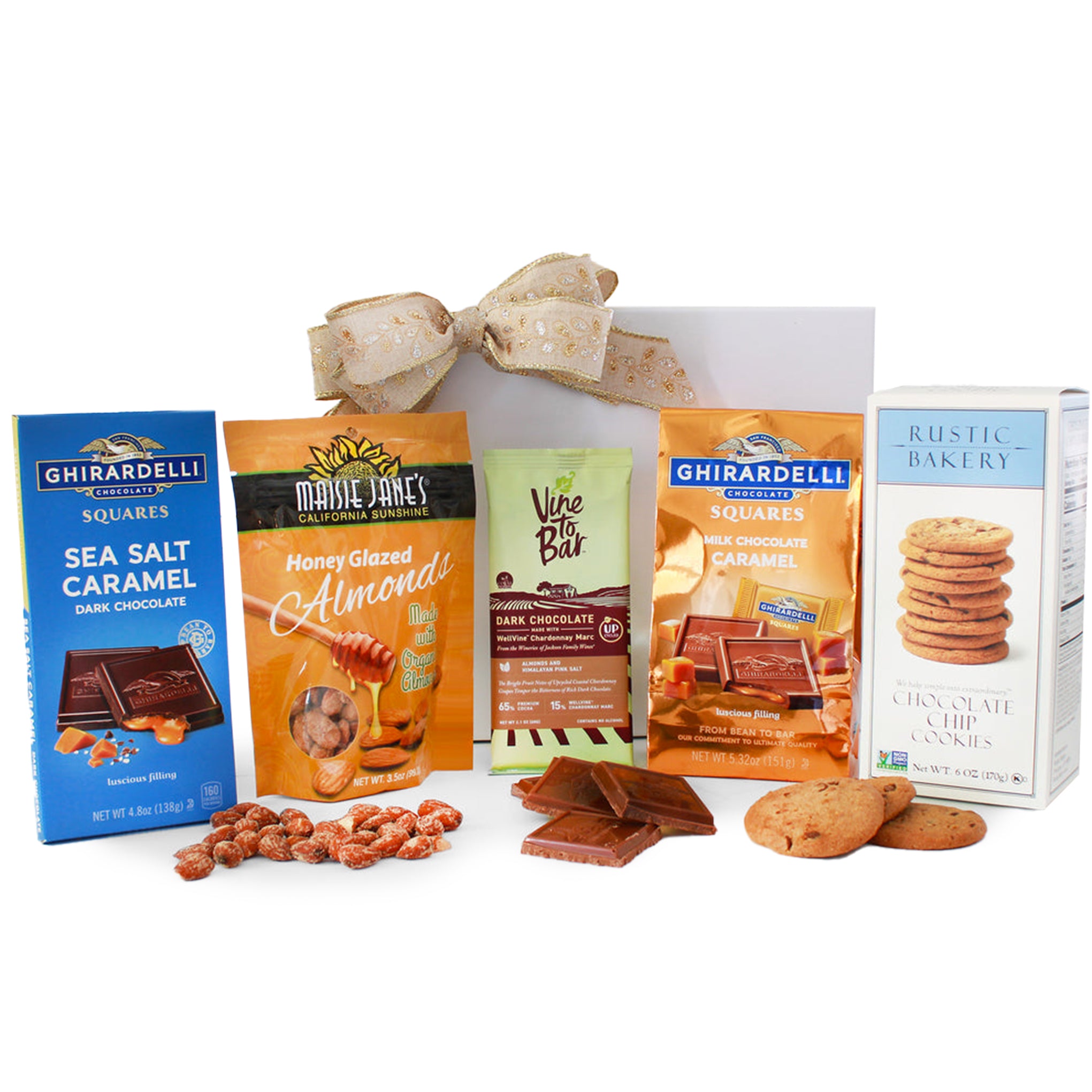 Golden Chocolate & Cookies Selection gift available for delivery in the United States