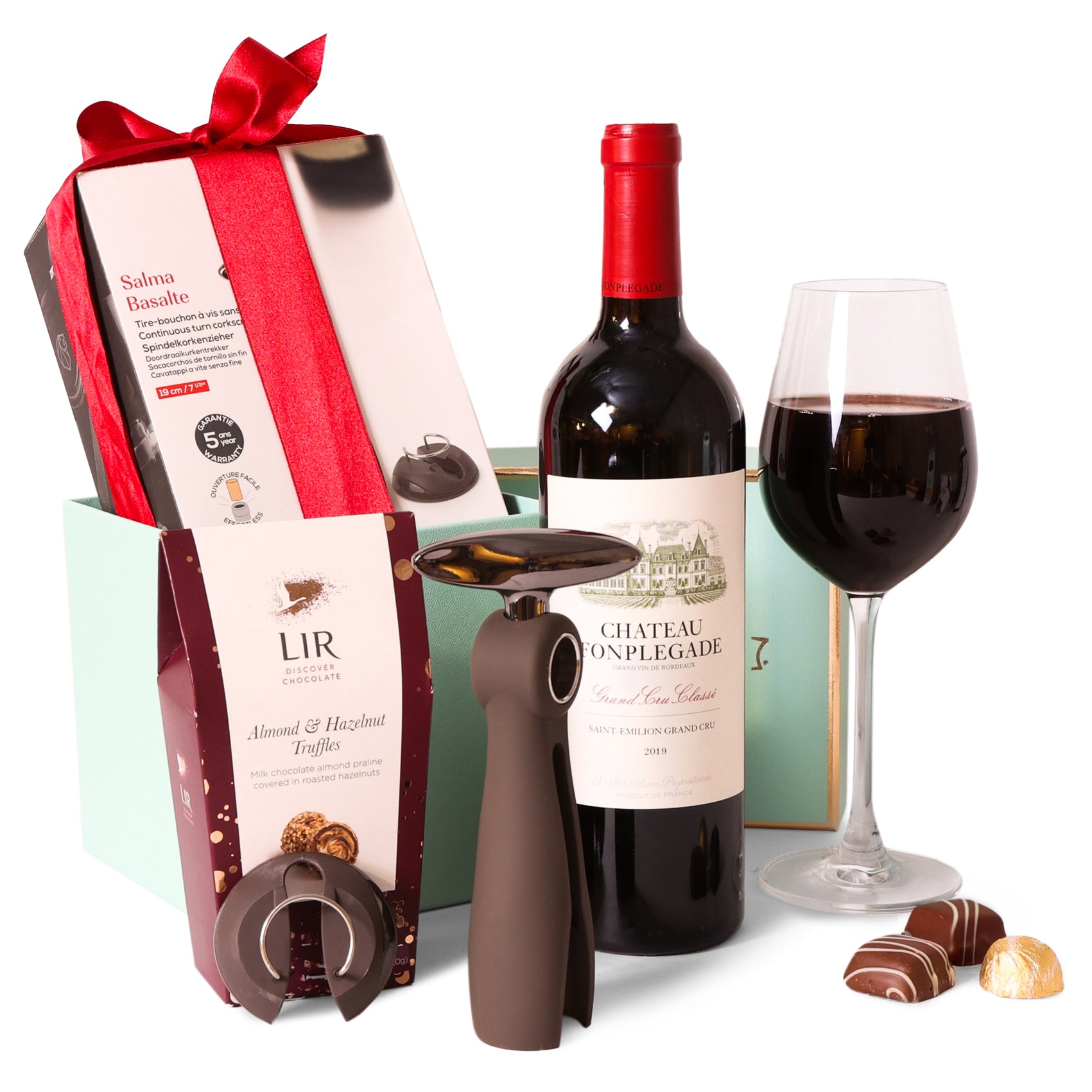 French Wine & Chocolate Accessory Gift Box gift basket
