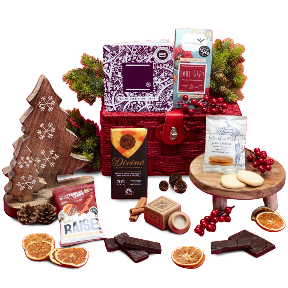 Earl Grey, Chocolate & Candle Gift Basket for gift delivery in the United Kingdom