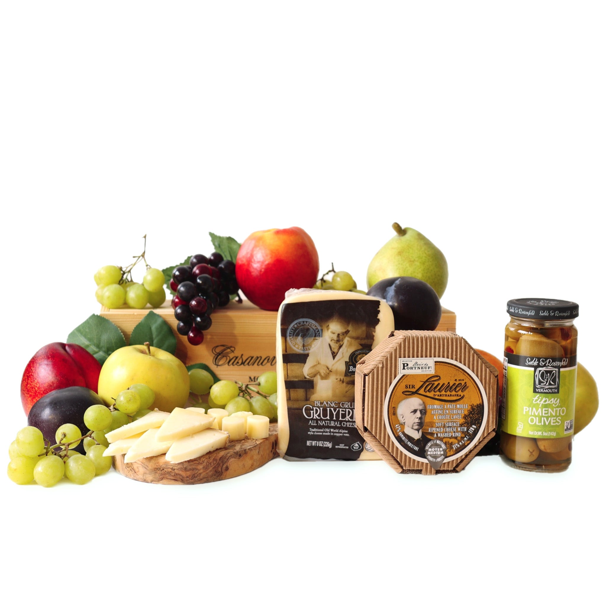 Seasonal Fruit & Cheese Gift Box gift basket