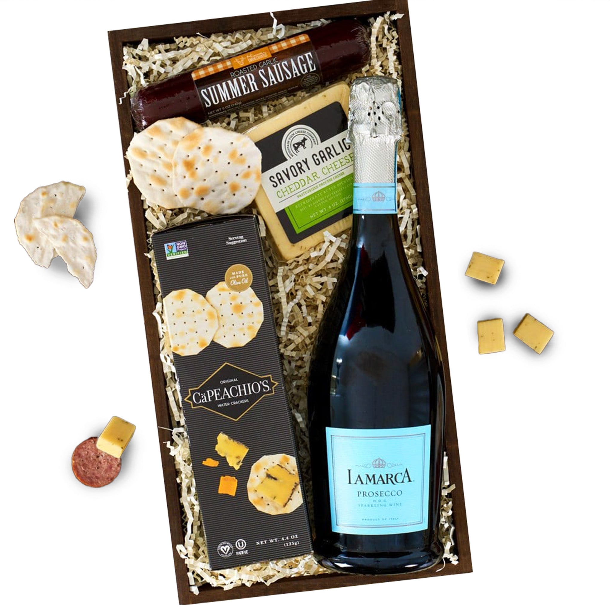Warm Prosecco Gourmet Collection gift available for delivery in the United States
