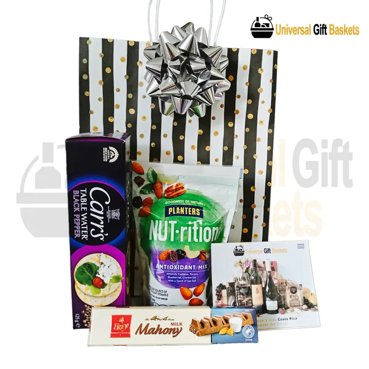 Sweet and Savory Gift Set with chocolates, cookies and nuts