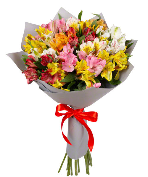 Colorful Alstroemeria Bouquet fresh flower arrangement