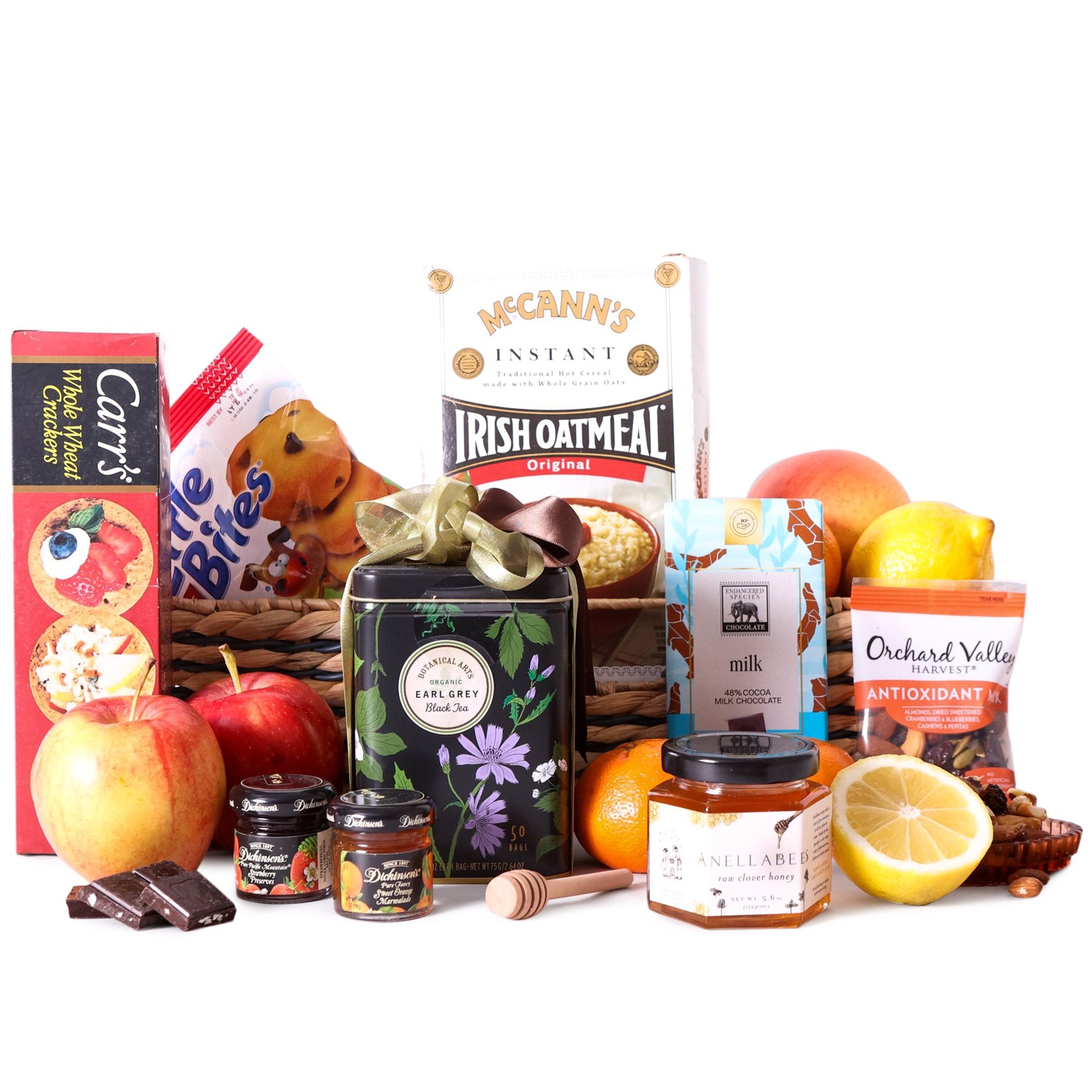 Fruit, Tea & Honey Breakfast Basket gift basket