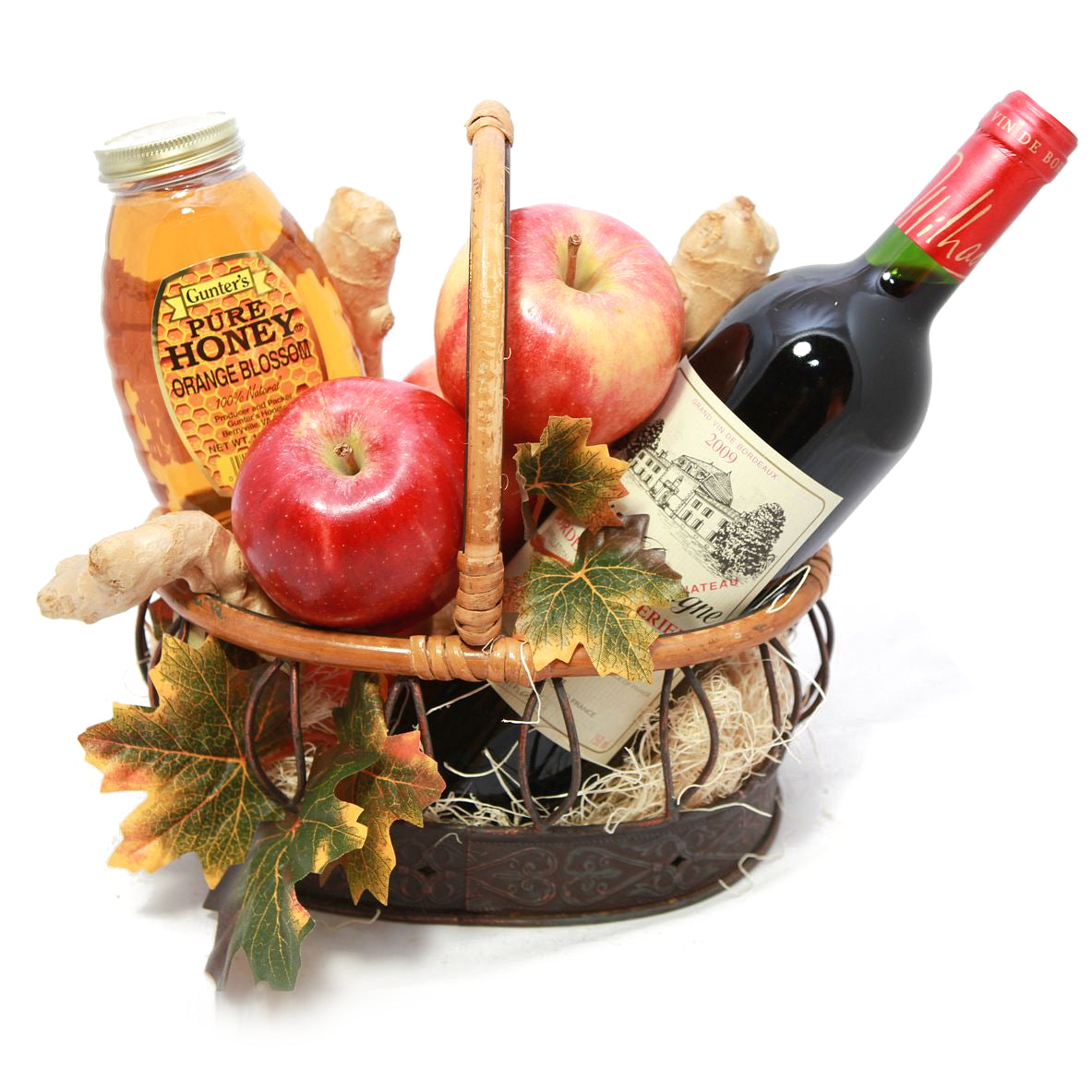 Apple, Honey & Red Wine Basket gift basket