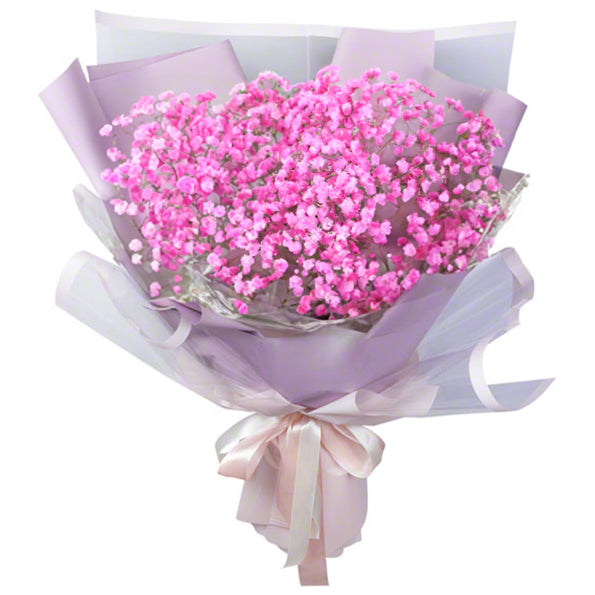 Soft Pink Baby’s Breath Bouquet for gift delivery in the United Kingdom