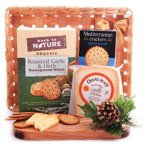 Cheese & Cracker Snack Basket alcohol-free gift for delivery in selected countries