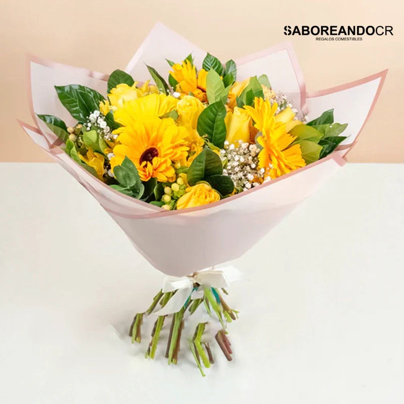 Premium Yellow Bouquet with bright yellow flowers