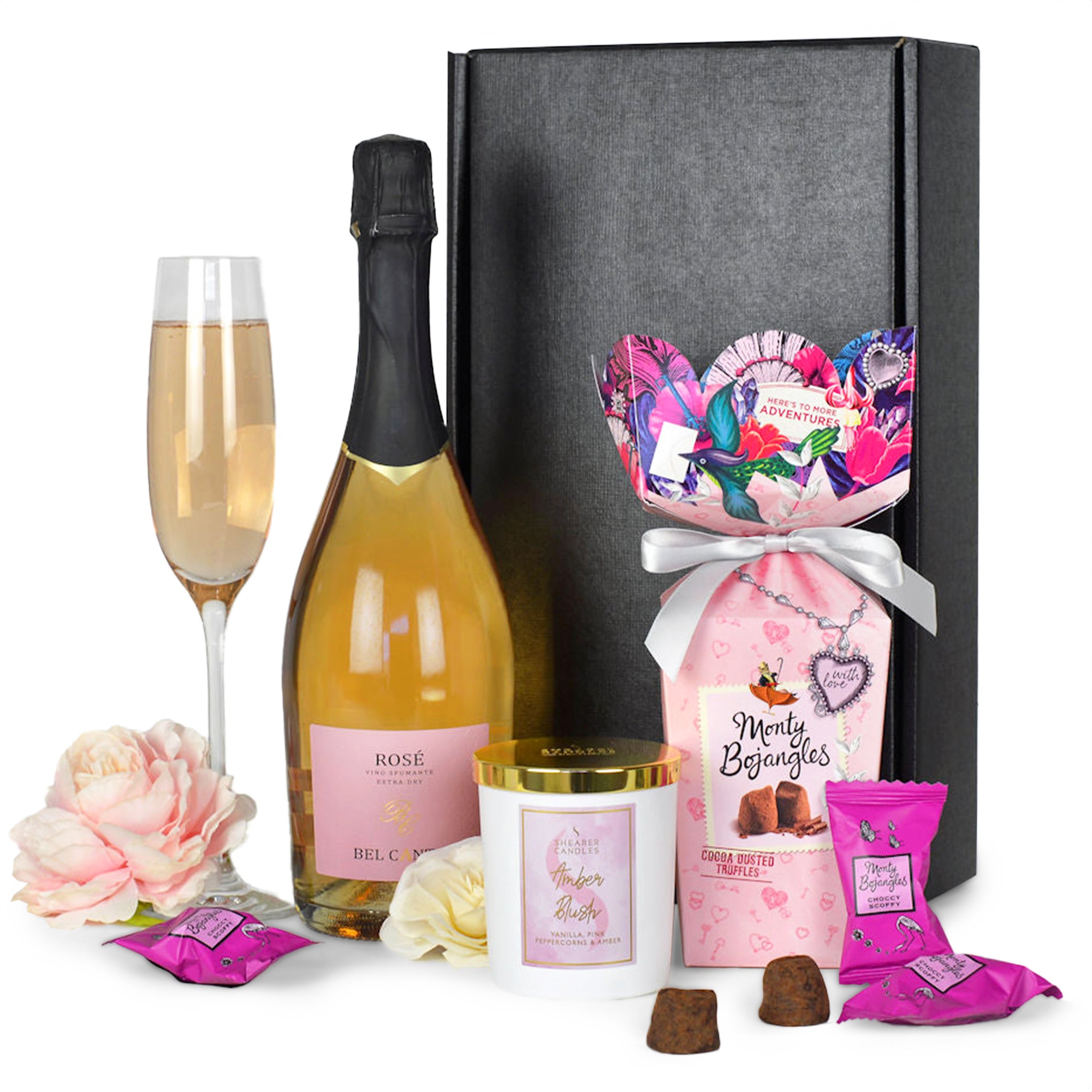 Rosé Prosecco, Truffles & Candle Gift for gift delivery in the United Kingdom