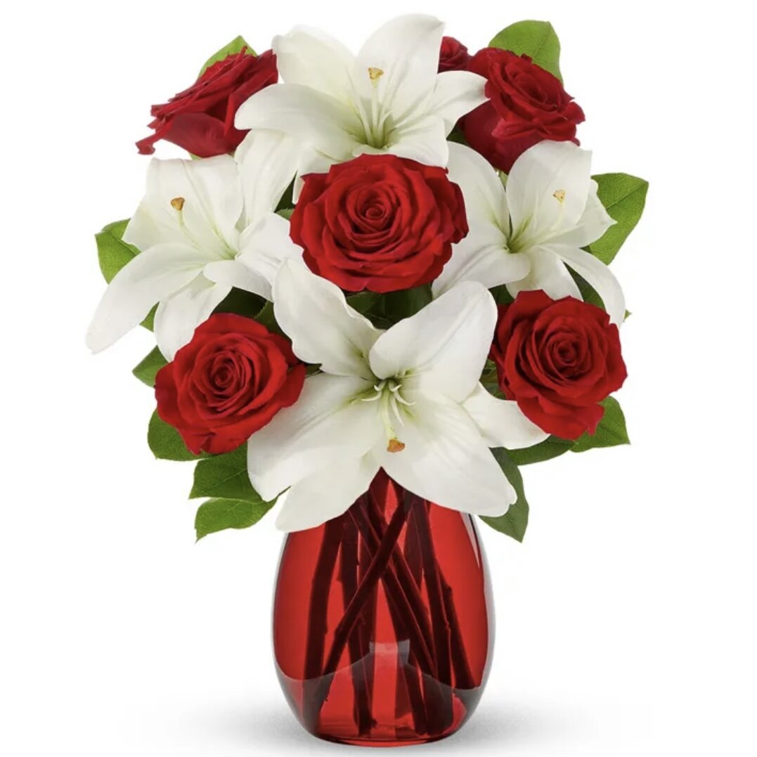 Radiant Red Roses Floral Arrangement gift available for delivery in the United States