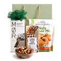 Chocolate, Nuts & Crackers Gift Bag gift basket