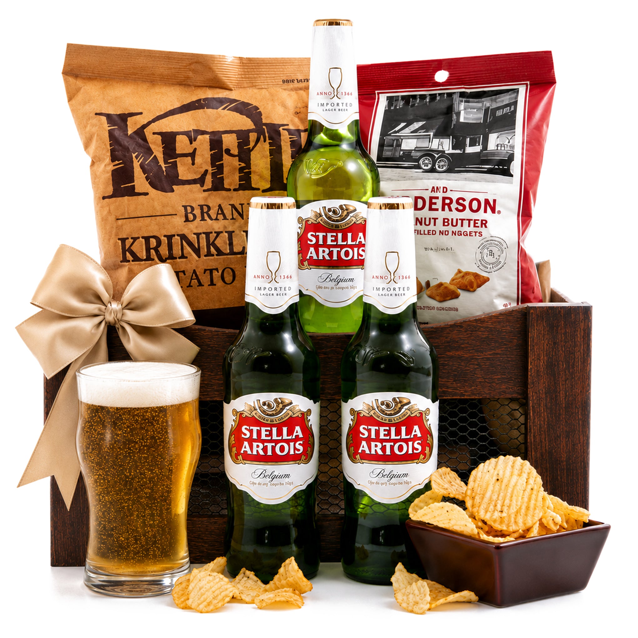 Belgian Beer & Savory Snacks Basket gift basket