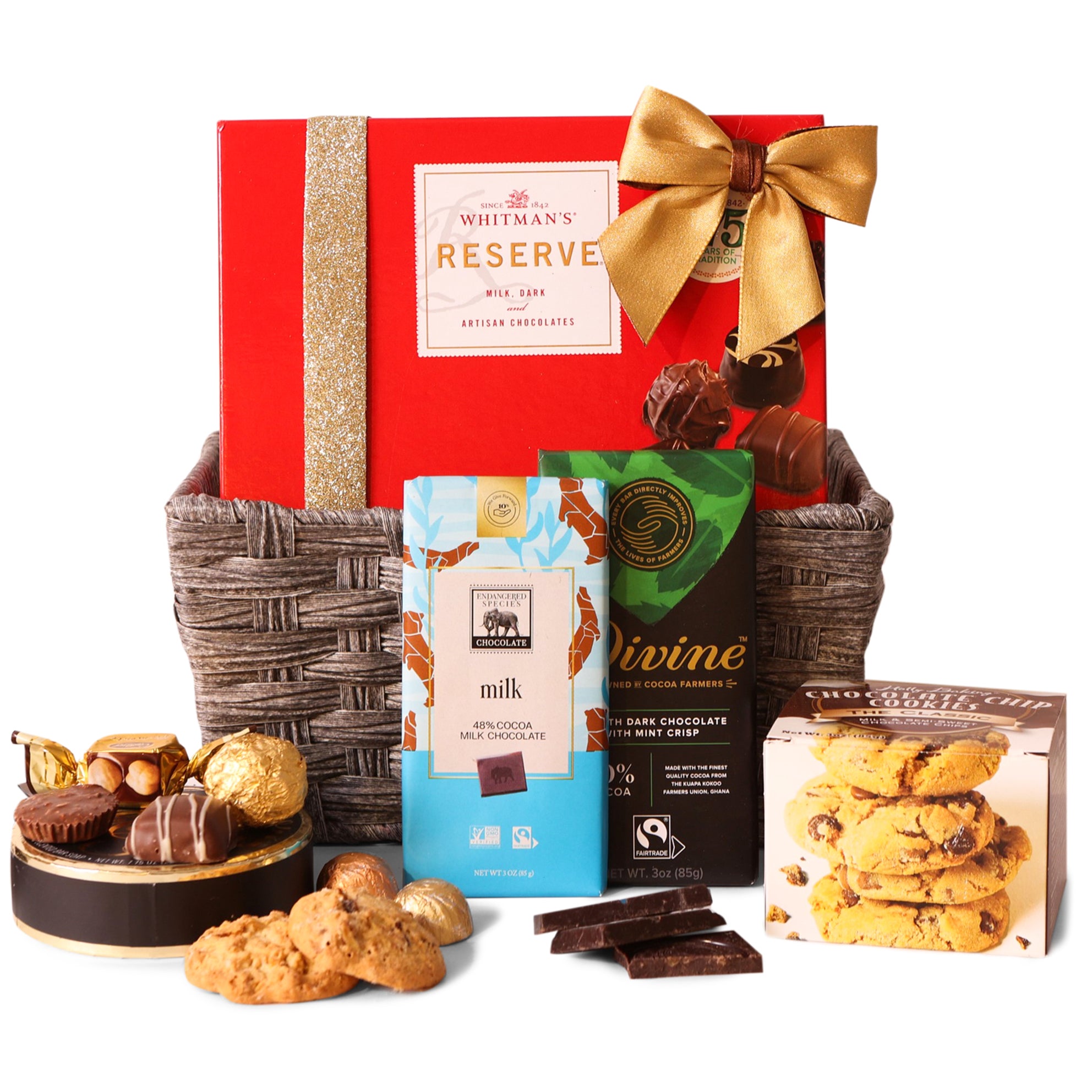 Seasonal Chocolate & Cookie Gift Box alcohol-free gift for delivery in selected countries
