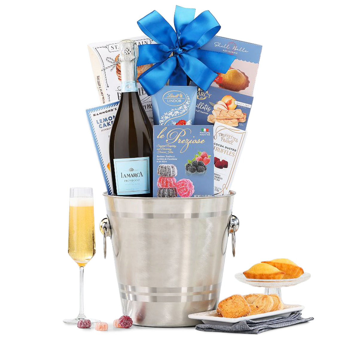 Golden Prosecco Gourmet Selection gift available for delivery in the United States