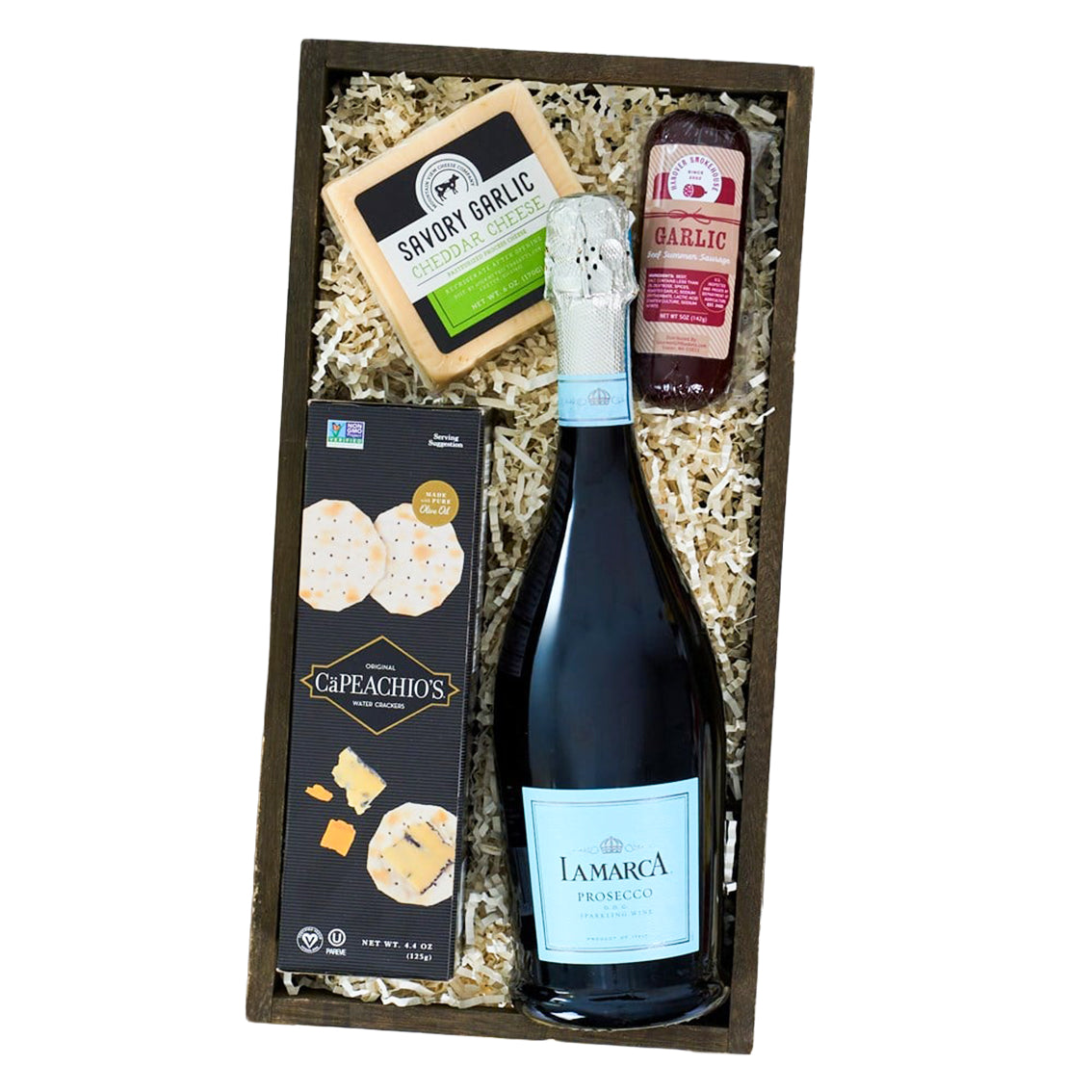 Joyful Prosecco Gourmet Selection gift available for delivery in the United States