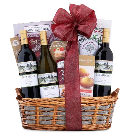 Triple Delight Wine Gift Basket