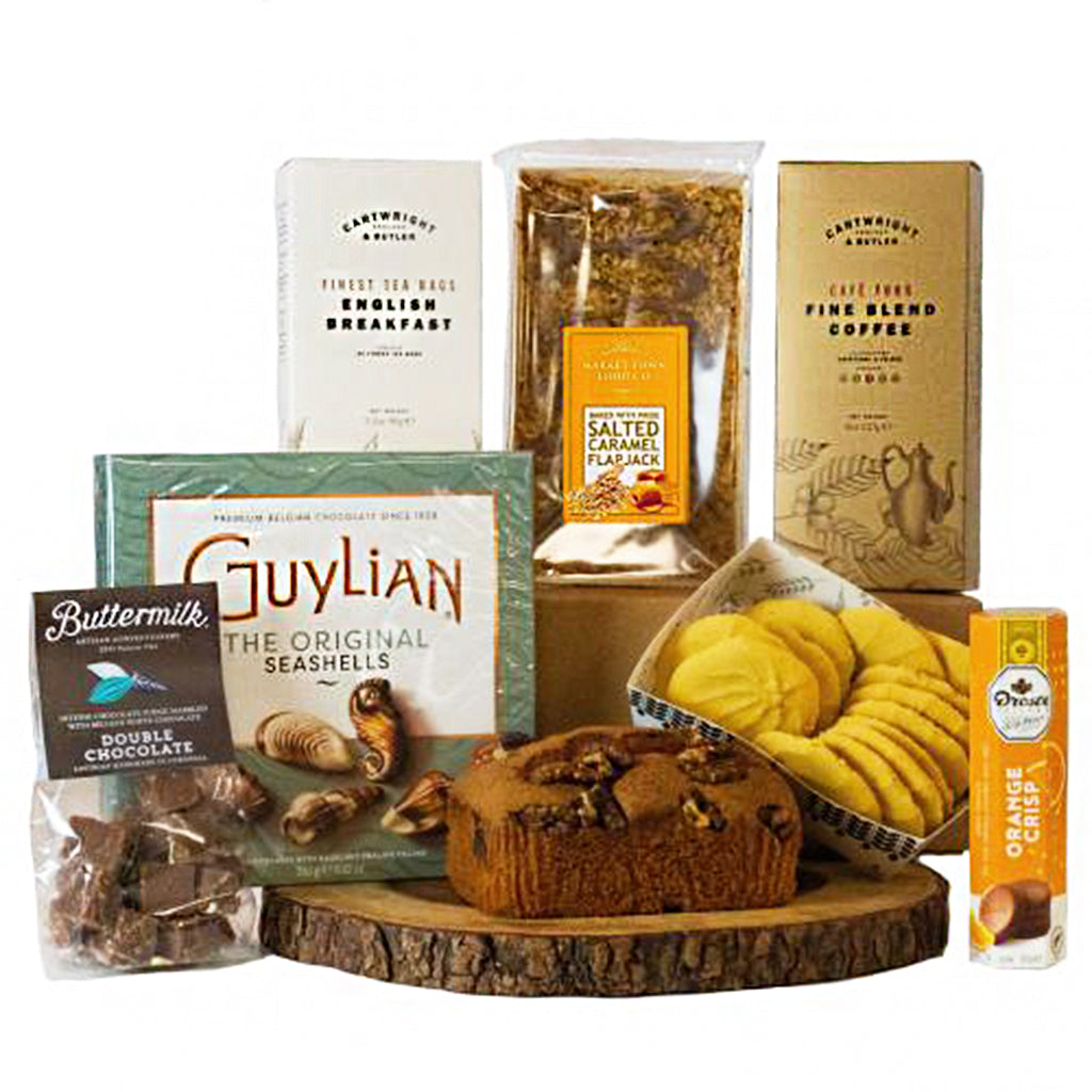 Tea, Coffee & Bakery Treats Basket for gift delivery in the United Kingdom