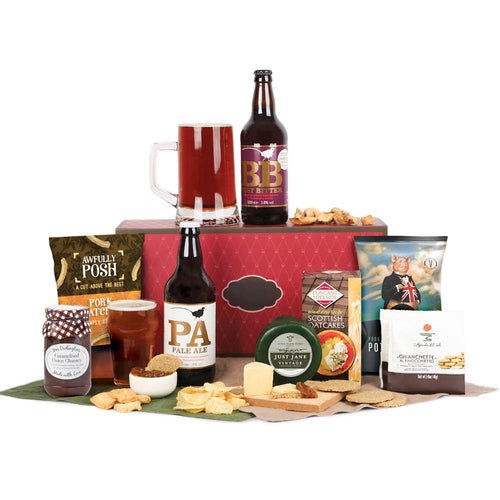 British Beer, Cheese & Snacks Gift Box for gift delivery in the United Kingdom
