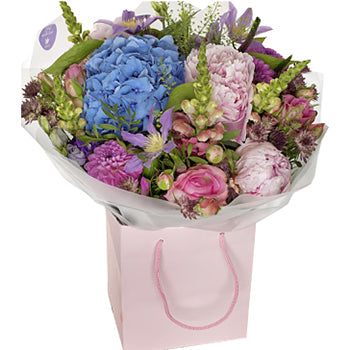 Peony & Hydrangea Celebration Bouquet for gift delivery in the United Kingdom