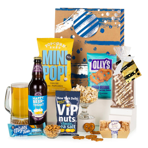 Birthday Beer & Snack Gift Bag for gift delivery in the United Kingdom