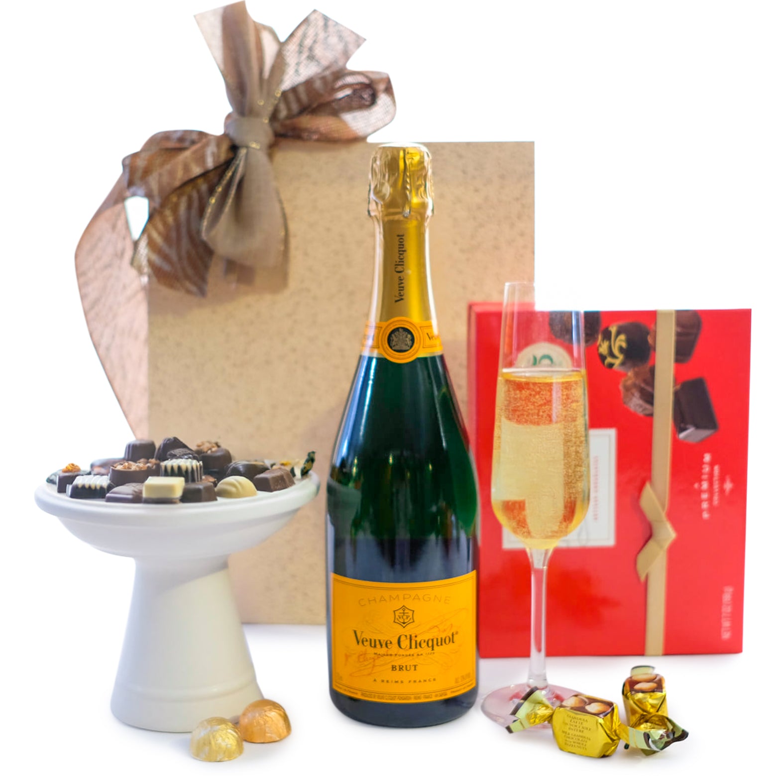 Delightful Champagne Gourmet Selection gift available for delivery in the United States