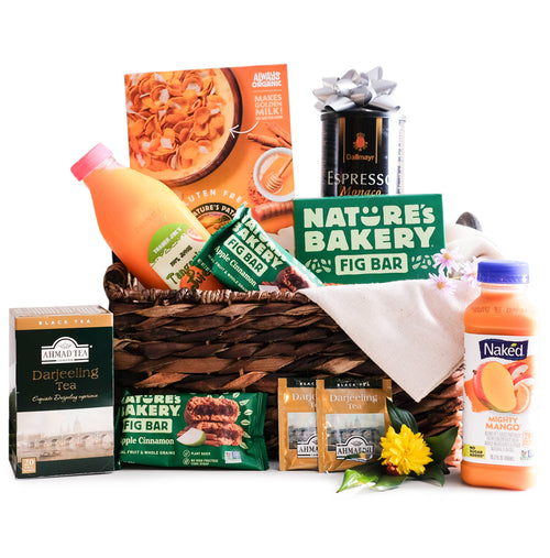 Breakfast Juices, Coffee & Tea Basket alcohol-free gift for delivery in selected countries