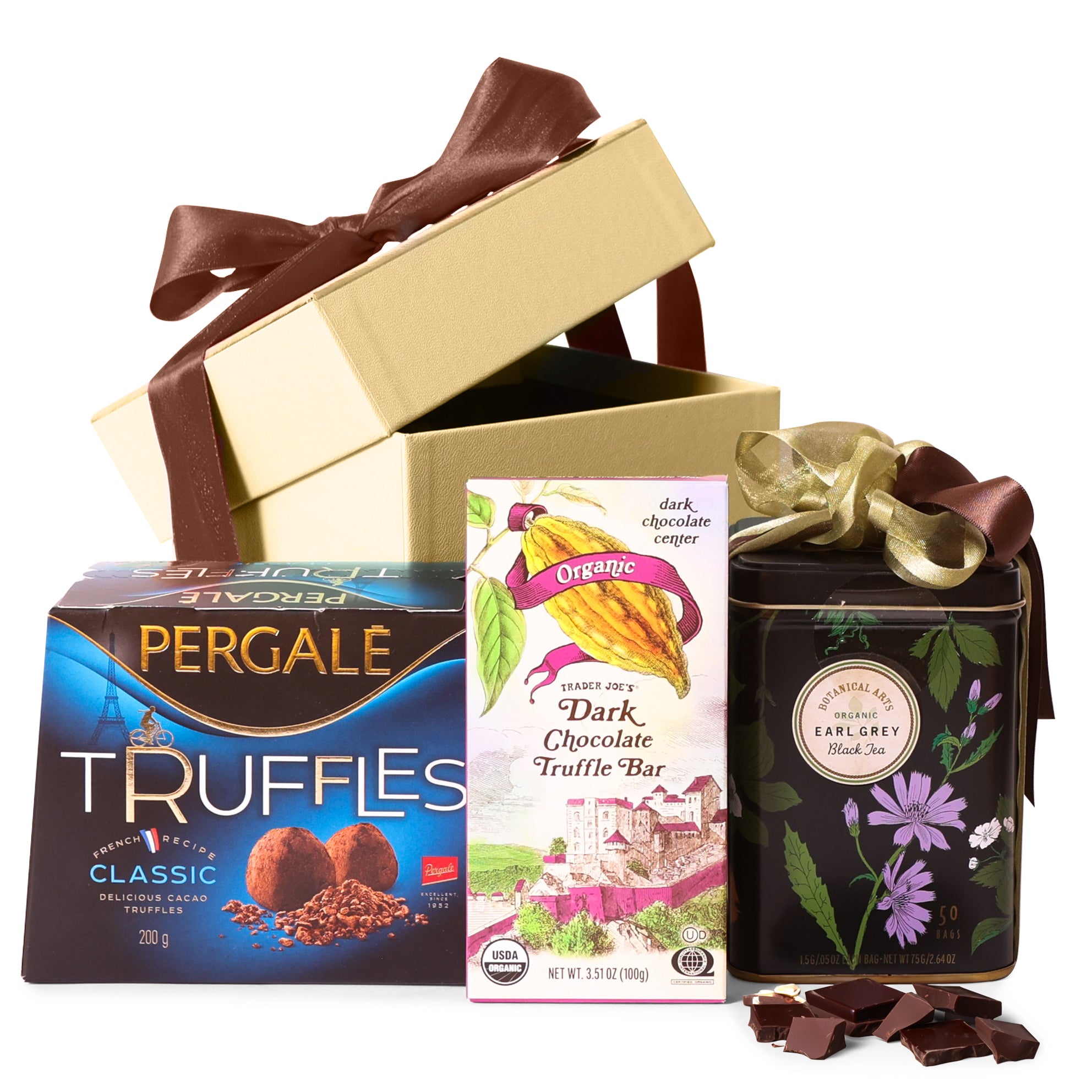Tea, Chocolate & Truffle Gift Box gift basket