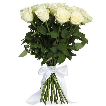 Classic White Rose Bouquet fresh flower gift for delivery in selected countries