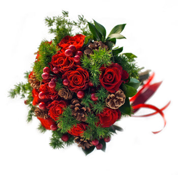 Winter Reds Rose Bouquet, fresh flowers delivered in Costa Rica