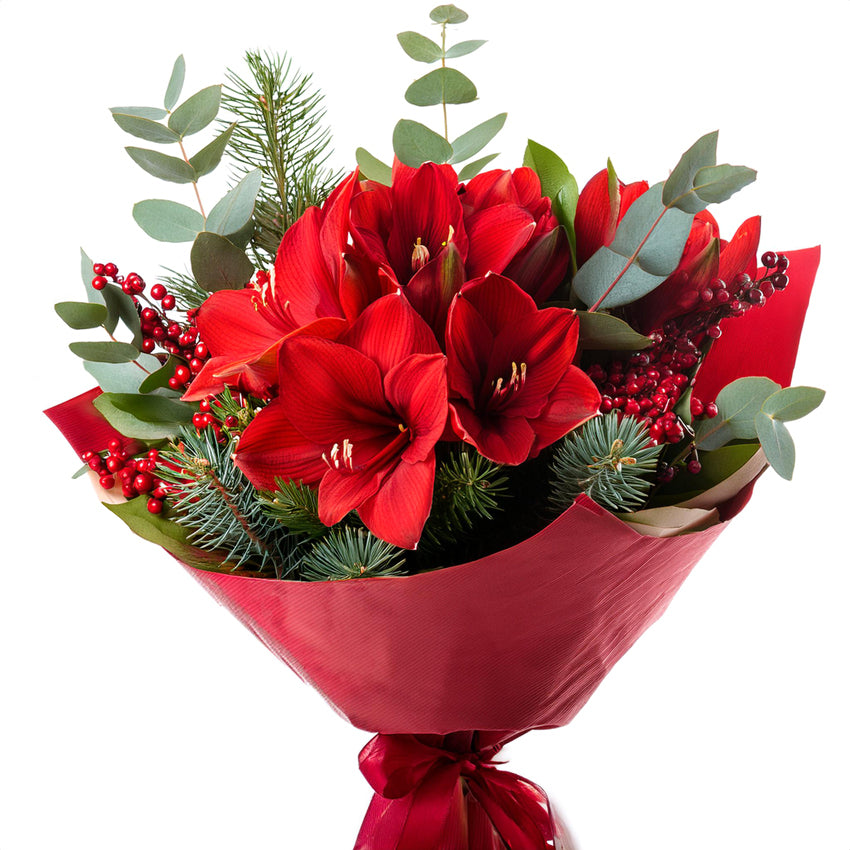 Enchanted Holiday Season Bouquet, fresh flowers for local delivery in the United Kingdom