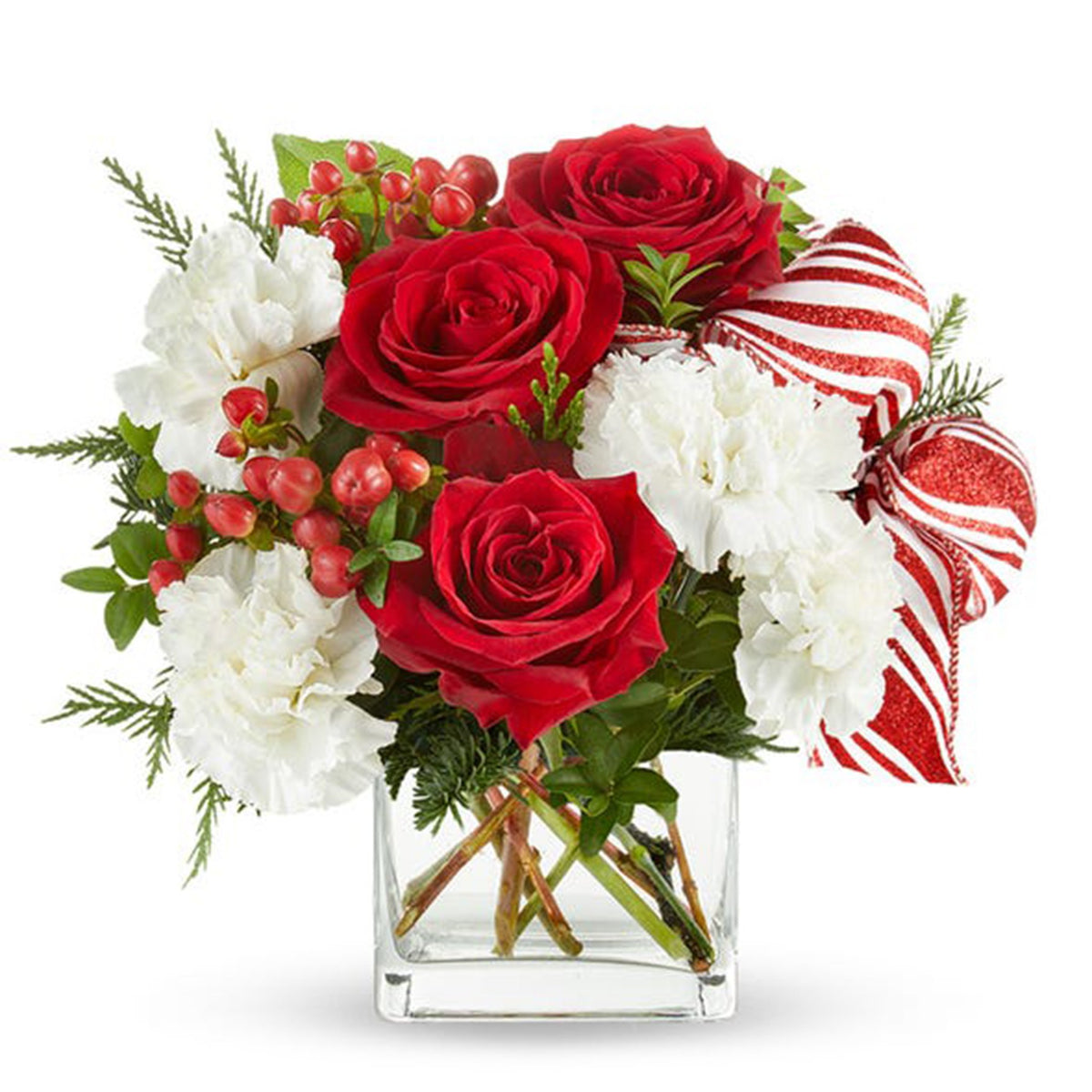 Reds and Whites Bouquet fresh flower arrangement for delivery in the United States