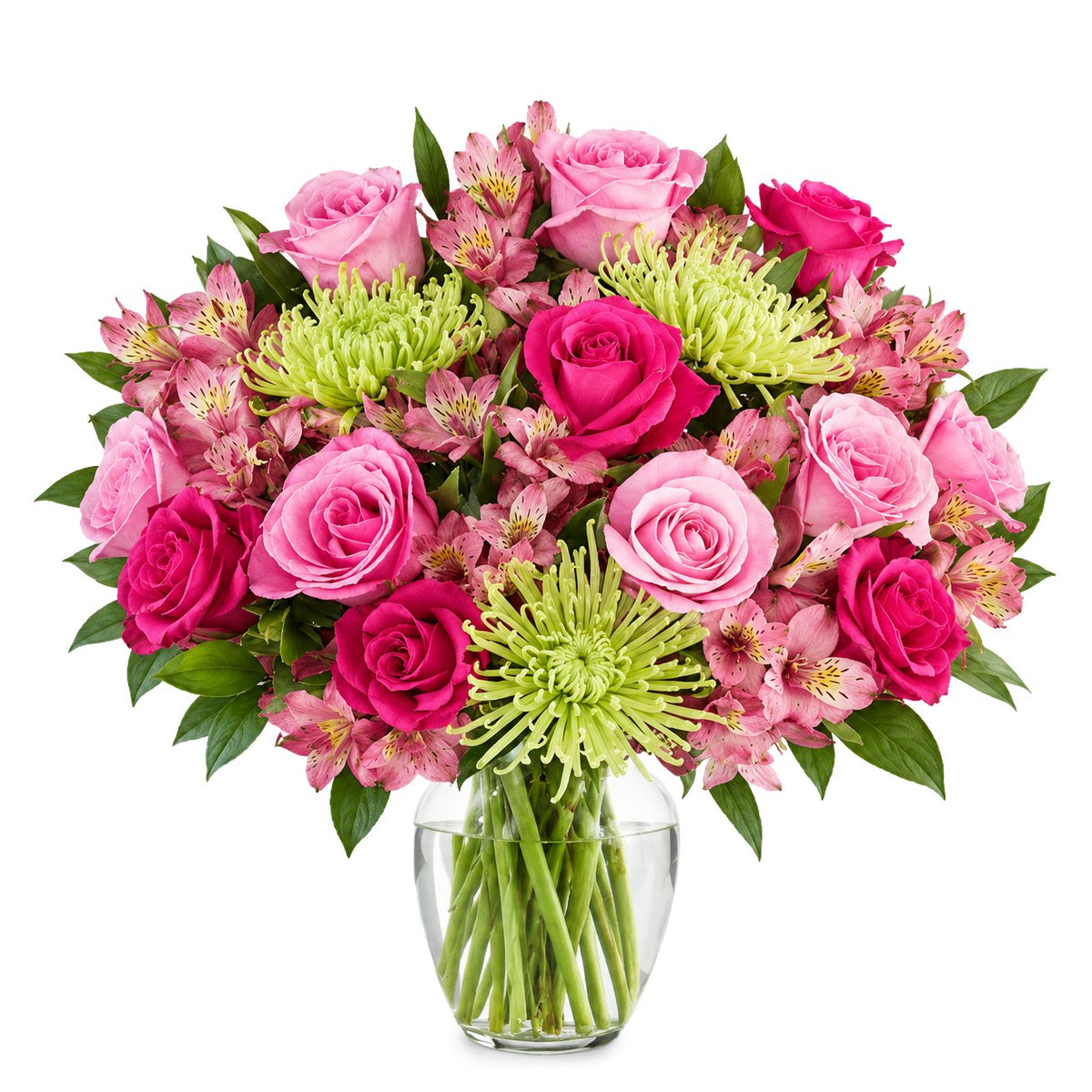 Rose Amour Bouquet with fresh roses and alstroemeria for delivery across the United States