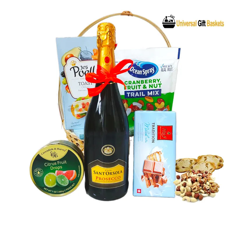 Universal Gift Basket Sweet and Savory Prosecco Basket