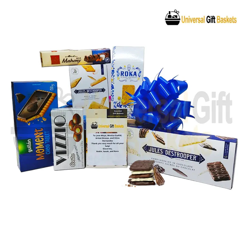 universal gift basket Winter Blue Basket