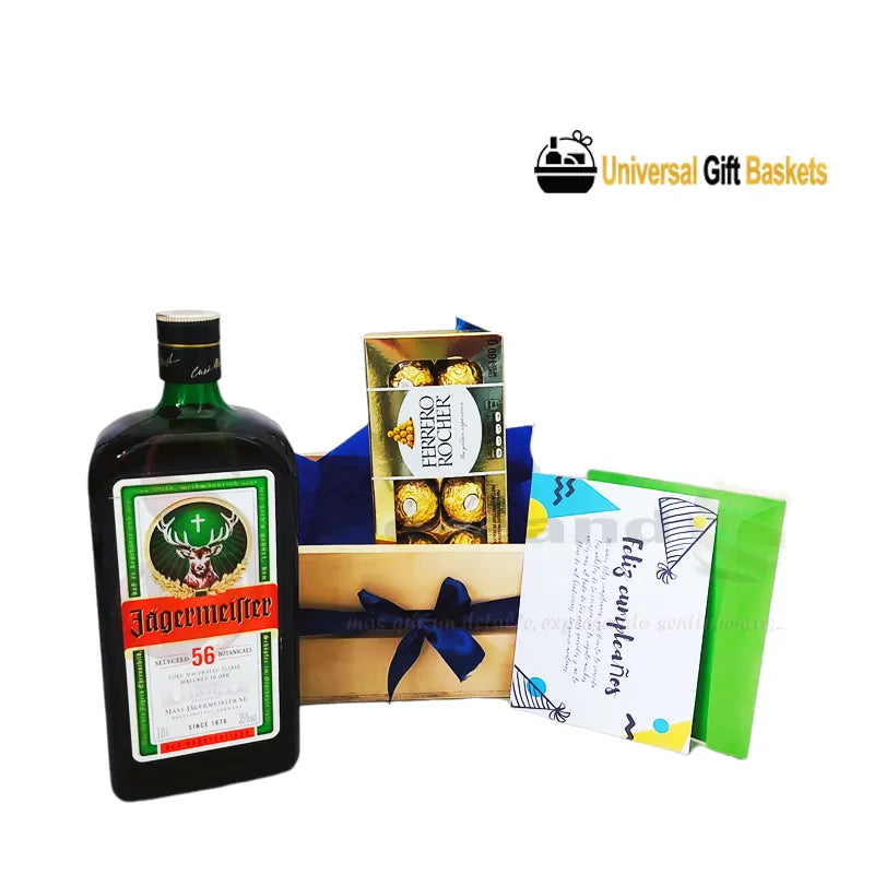 universal gift basket Romance para tu hombre con Jager