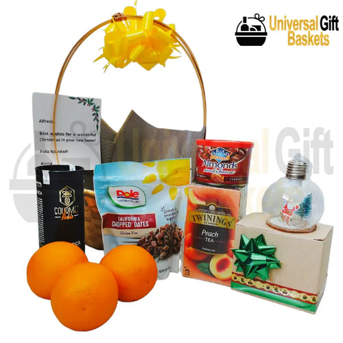 Costa Rican gourmet basket with coffee, tea, and more